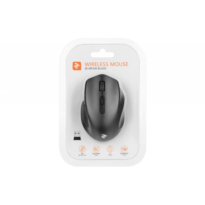 Мишка 2E MF240 Wireless Black (2E-MF240WB) (UA)  Фото №1