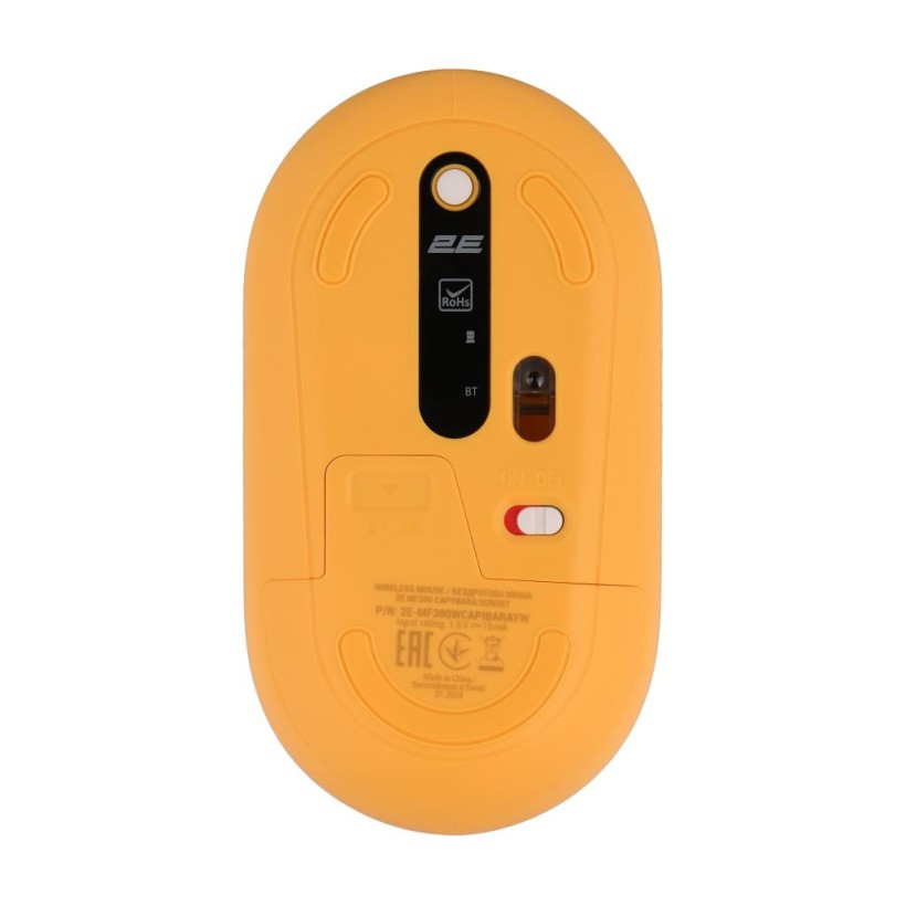 Мишка 2E MF300 CAPYBARASUNSET Silent Wireless/Bluetooth Yellow (2E-MF300WCAPIBARAYW) (UA)  Фото №0