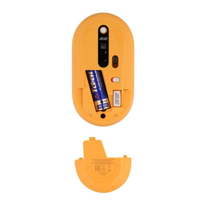 Мишка 2E MF300 CAPYBARASUNSET Silent Wireless/Bluetooth Yellow (2E-MF300WCAPIBARAYW) (UA)  Фото №1