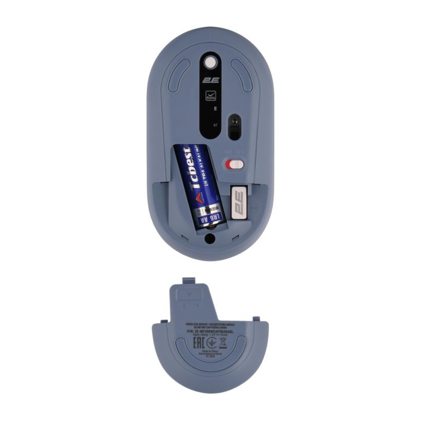 Мишка 2E MF300 CAPYBARASWIM Silent Wireless/Bluetooth Blue (2E-MF300WCAPIBARABL) (UA)  Фото №1