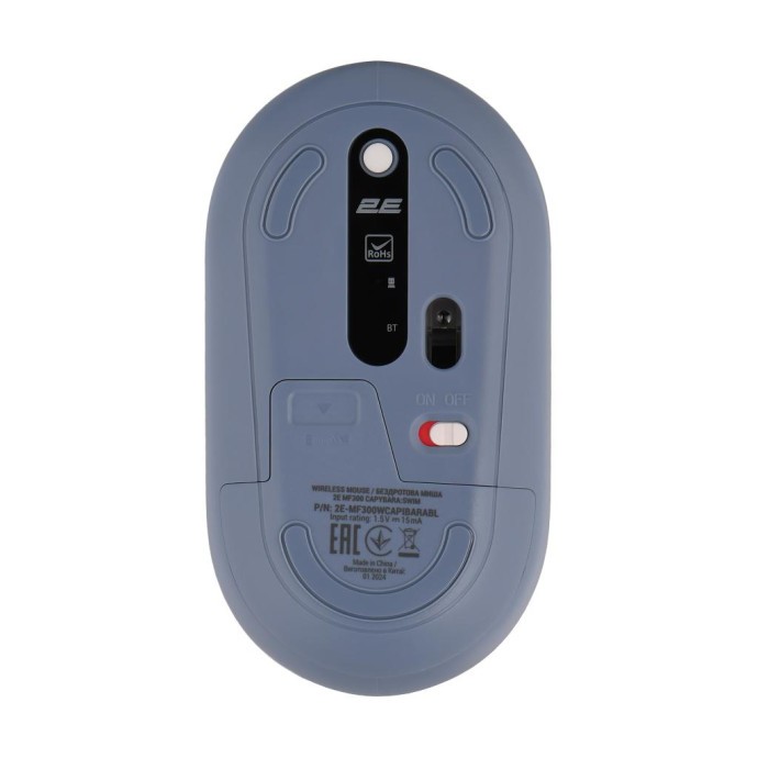 Мишка 2E MF300 CAPYBARASWIM Silent Wireless/Bluetooth Blue (2E-MF300WCAPIBARABL) (UA)  Фото №0