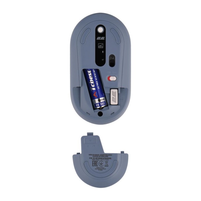 Мишка 2E MF300 CAPYBARASWIM Silent Wireless/Bluetooth Blue (2E-MF300WCAPIBARABL) (UA)  Фото №1