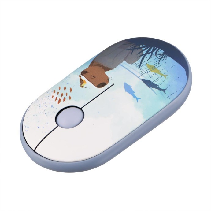 Мишка 2E MF300 CAPYBARASWIM Silent Wireless/Bluetooth Blue (2E-MF300WCAPIBARABL) (UA)  Фото №3