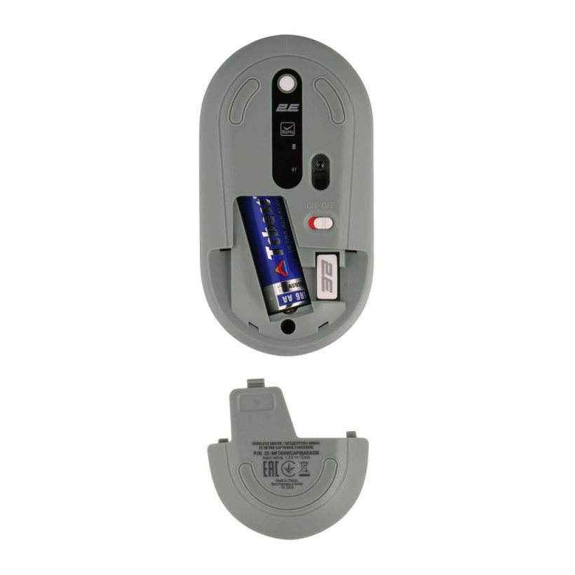 Мишка 2E MF300 CAPYBARATANGERINE Silent Wireless/Bluetooth Green (2E-MF300WCAPIBARAGN) (UA)  Фото №1