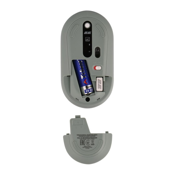 Мишка 2E MF300 CAPYBARATANGERINE Silent Wireless/Bluetooth Green (2E-MF300WCAPIBARAGN) (UA)  Фото №1