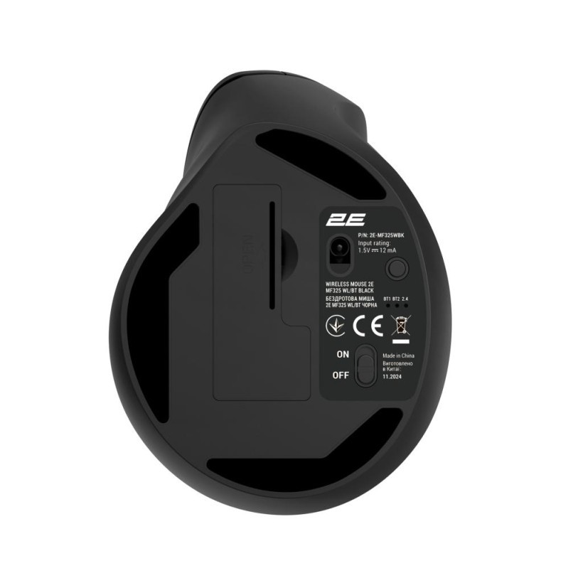 Мишка 2E MF325 Silent Wireless/Bluetooth Black (2E-MF325WBK) (UA)  Фото №0