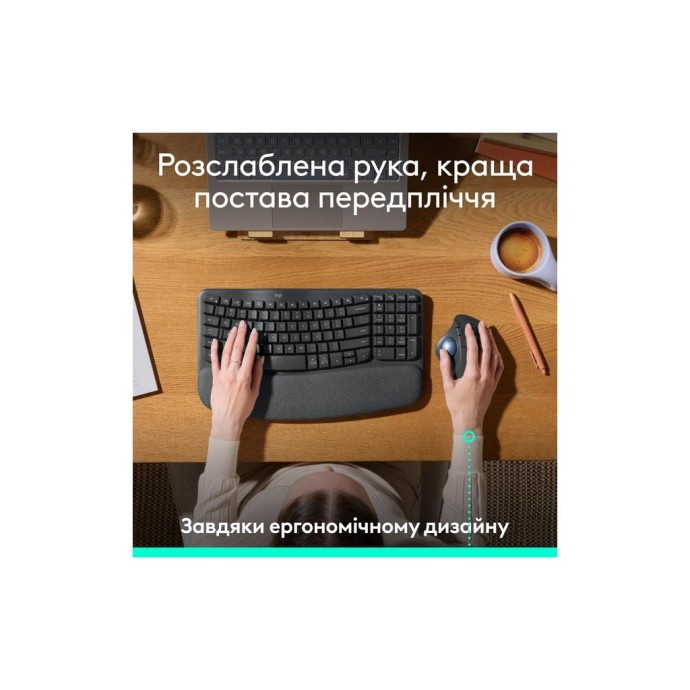 Трекбол Logitech Ergo M575S Graphite (910-007029)  Фото №1
