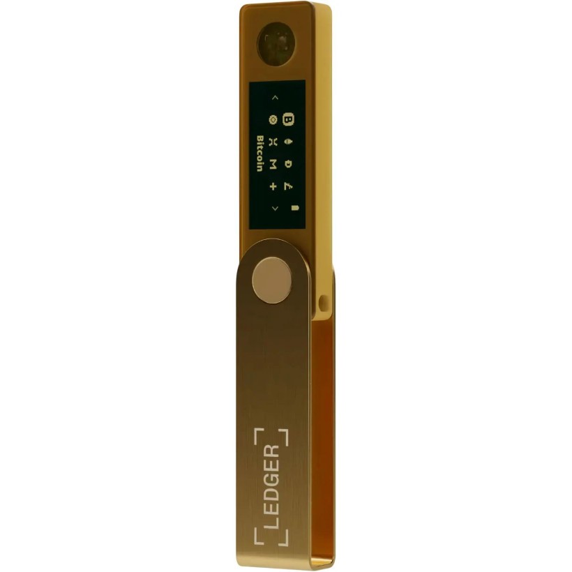 Аппаратный криптокошелек Ledger Nano X Gold  Фото №1