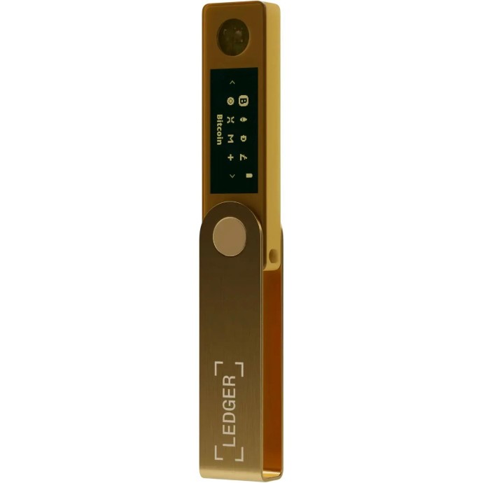 Аппаратный криптокошелек Ledger Nano X Gold  Фото №1