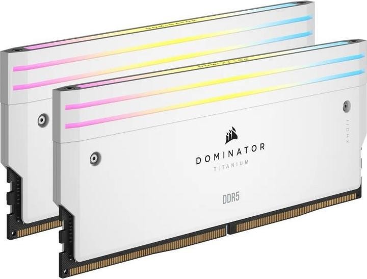 Оперативная память для настольных компьютеров Corsair 32 GB (2x16GB) DDR5 6000 MHz Dominator Titanium RGB White (CMP32GX5M2B6000C30W)  Фото №0