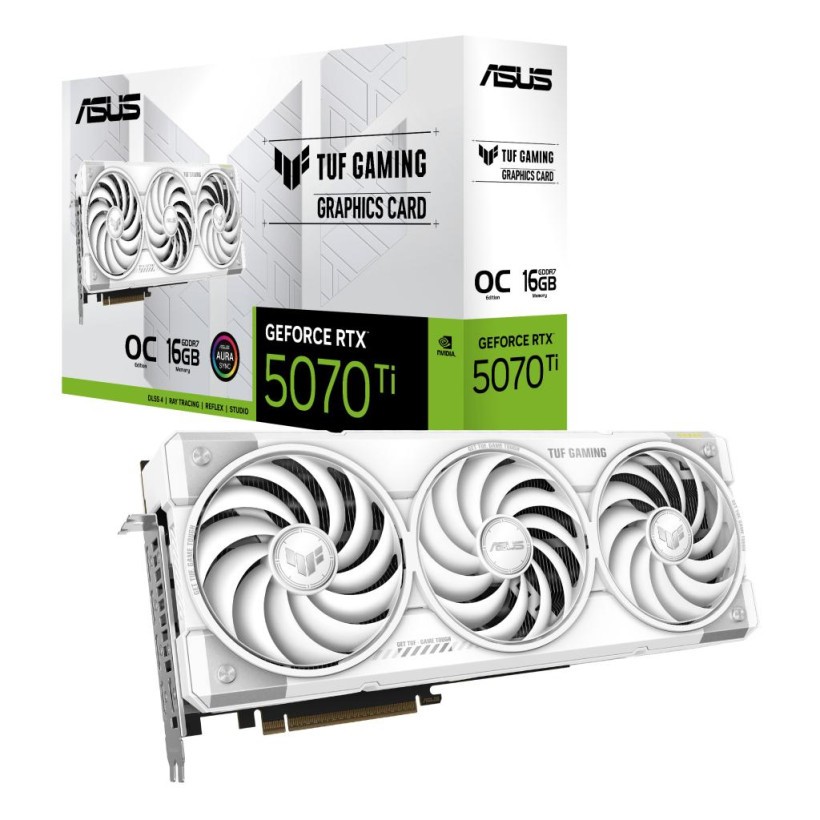 Видеокарта ASUS TUF-RTX5070TI-O16G-WHITE-GAMING  Фото №8