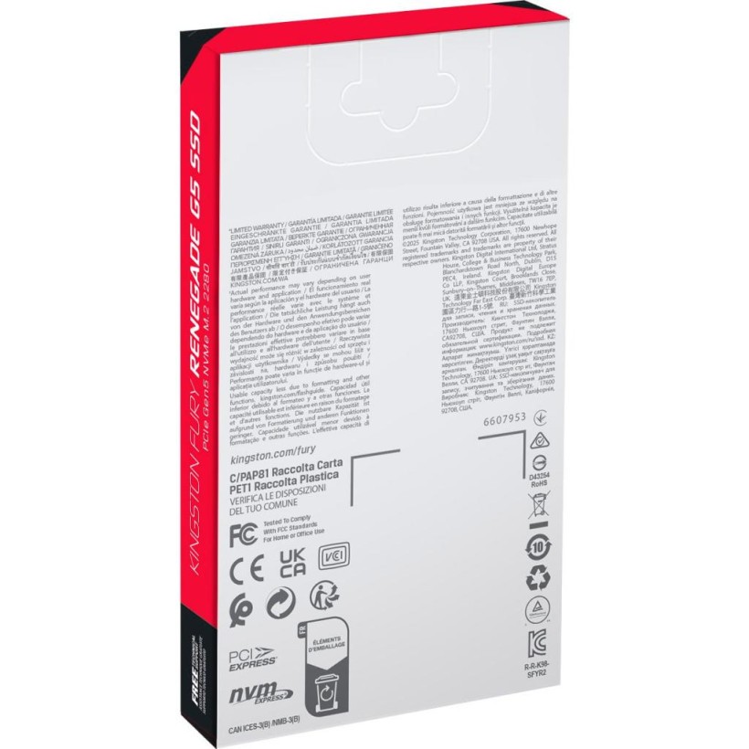 SSD накопитель Kingston FURY Renegade G5 2 TB (SFYR2S/2T0)  Фото №3