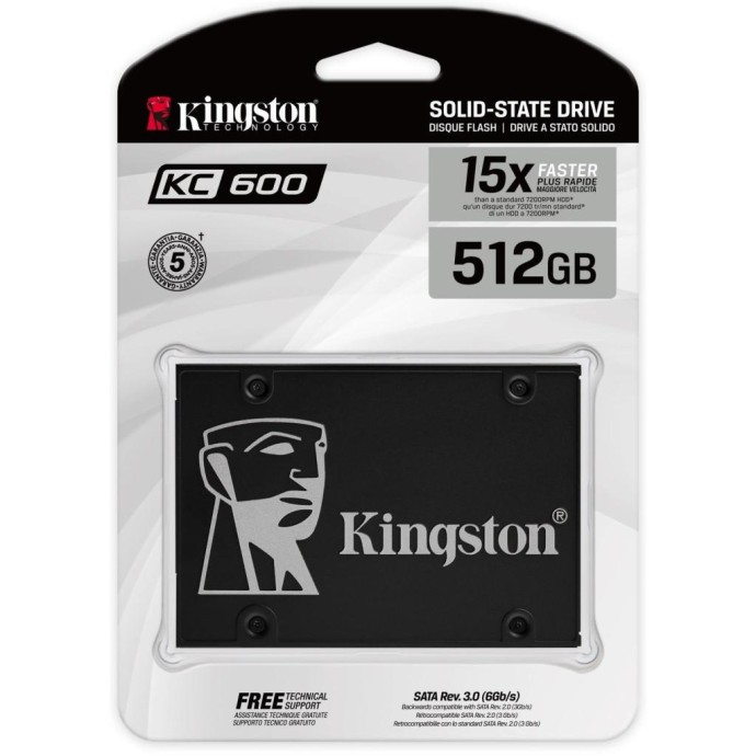 SSD накопитель Kingston KC600 512 GB (SKC600/512G) (UA)  Фото №1