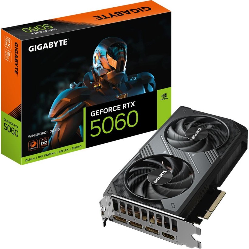 Відеокарта GIGABYTE GeForce RTX 5060 WINDFORCE OC 8G (GV-N5060WF2OC-8GD)  Фото №8