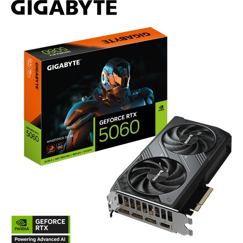 Відеокарта GIGABYTE GeForce RTX 5060 WINDFORCE OC 8G (GV-N5060WF2OC-8GD) (UA)  Фото №9