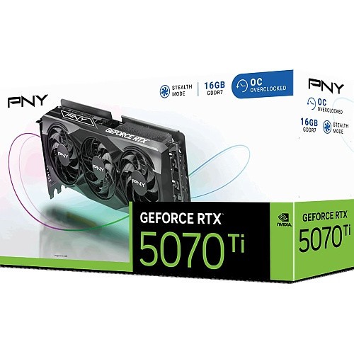 Видеокарта PNY GeForce RTX 5070 Ti 16GB Overclocked Triple Fan (VCG5070T16TFXPB1-O)  Фото №7