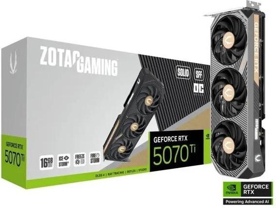 Відеокарта Zotac GAMING GeForce RTX 5070 Ti SOLID SFF OC (ZT-B50710J3-10P)  Фото №0