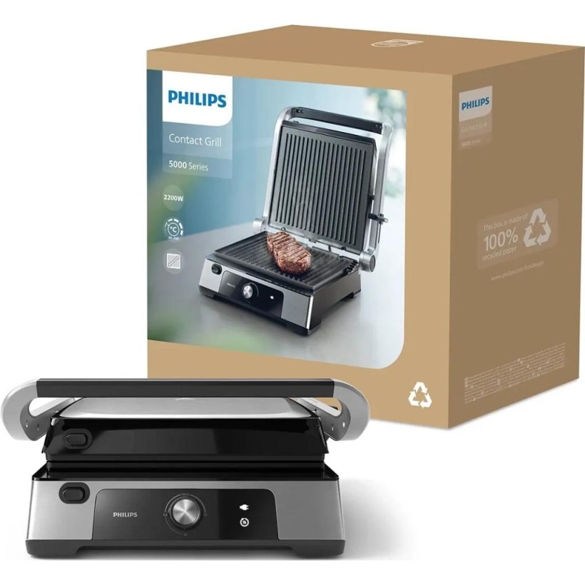Электрогриль прижимной Philips Series 5000 HD6301/90 (UA)  Фото №5