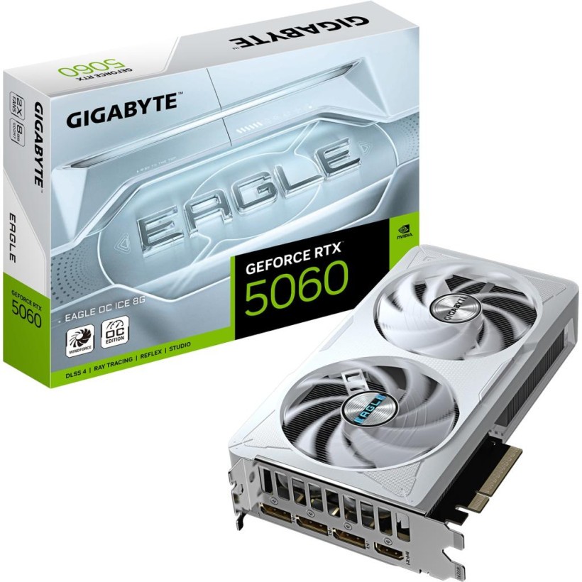 Відеокарта GIGABYTE GeForce RTX 5060 EAGLE OC ICE 8G (GV-N5060EAGLEOC ICE-8GD)  Фото №8