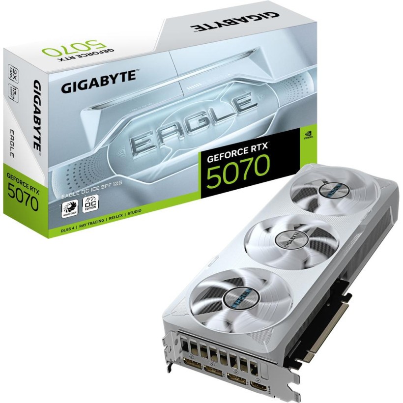 Відеокарта GIGABYTE GeForce RTX 5070 EAGLE OC ICE SFF 12G (GV-N5070EAGLEOC ICE-12GD)  Фото №8