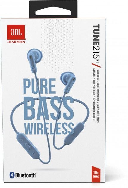 Навушники з мікрофоном JBL T215BT Blue (JBLT215BTBLU)  Фото №1