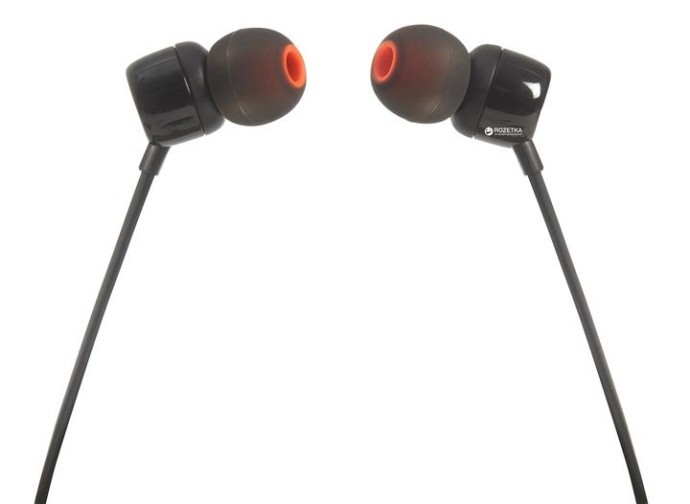 Навушники з мікрофоном JBL Tune 110 Black (JBLT110BLK)  Фото №1