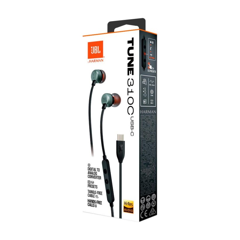 Навушники з мікрофоном JBL Tune 310C Black (JBLT310CBLK) (UA)  Фото №6