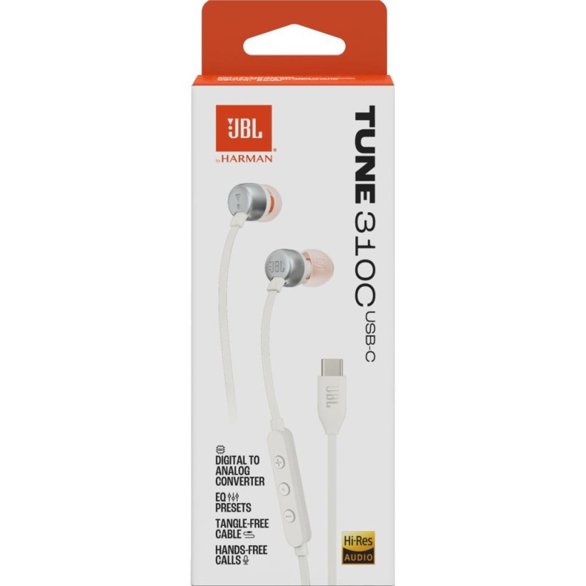 Наушники с микрофоном JBL Tune 310C White (JBLT310CWHT)  Фото №6