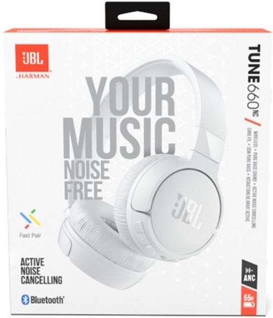 Навушники з мікрофоном JBL Tune 660NC White (JBLT660NCWHT)  Фото №5
