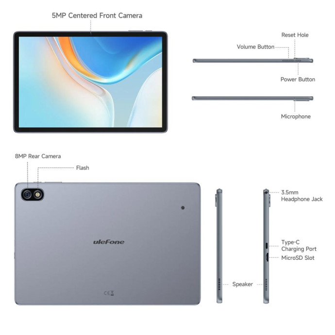 Планшет Ulefone Tab W10 4/128GB Space Gray (6975326663694) (Global EU)  Фото №4