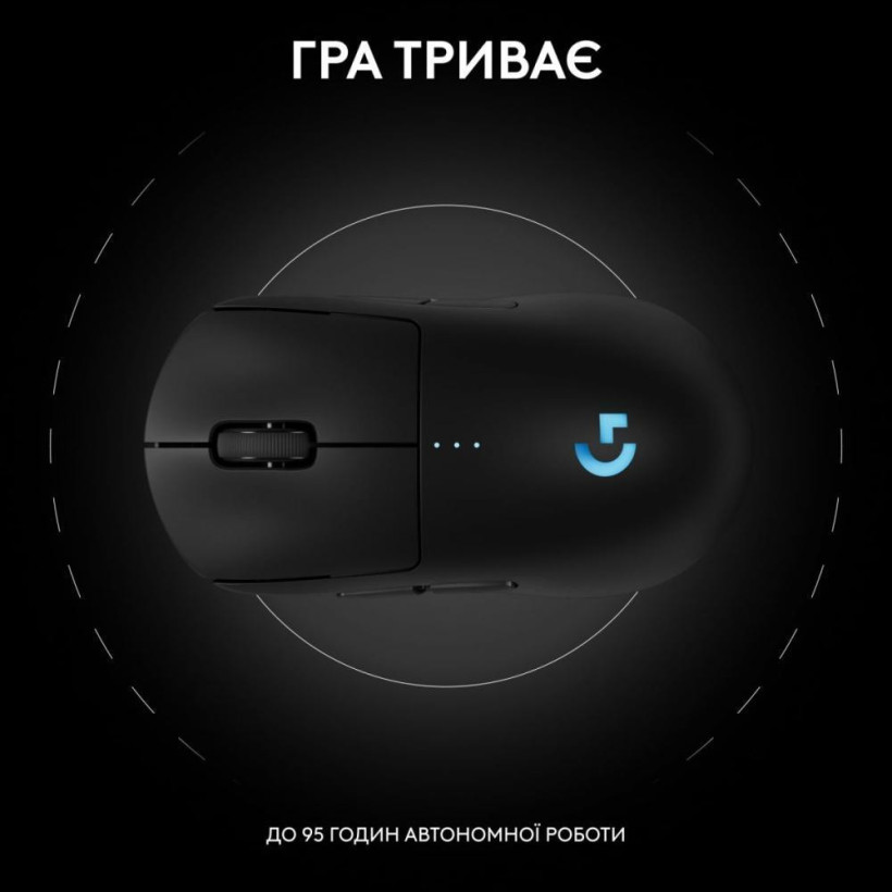Миша Logitech PRO 2 Lightspeed Black (910-007295) (UA)  Фото №4