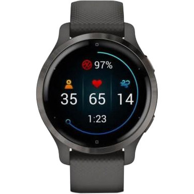 Смарт-годинник Garmin Venu 2S Slate Bezel with Graphite Case and Silicone Band (010-02429-10)  Фото №2