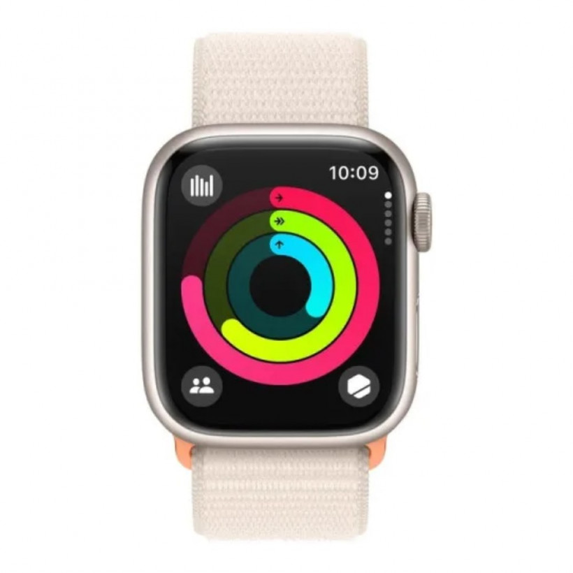 Смарт-годинник Apple Watch Series 9 GPS 41mm Starlight Aluminum Case w. Starlight S. Loop (MR8V3)  Фото №1