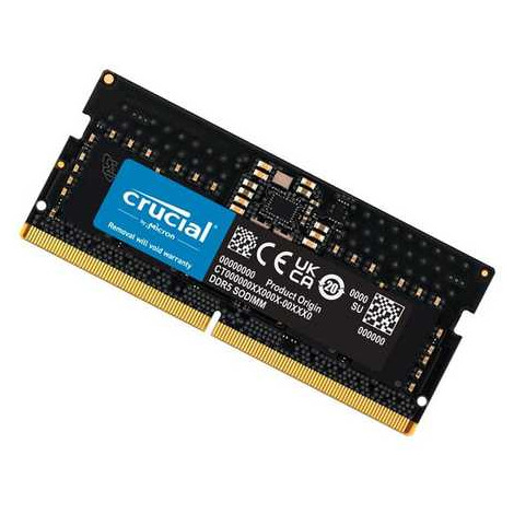 Память для ноутбуков Crucial 8 GB SO-DIMM DDR5 4800 MHz (CT8G48C40S5)  Фото №0