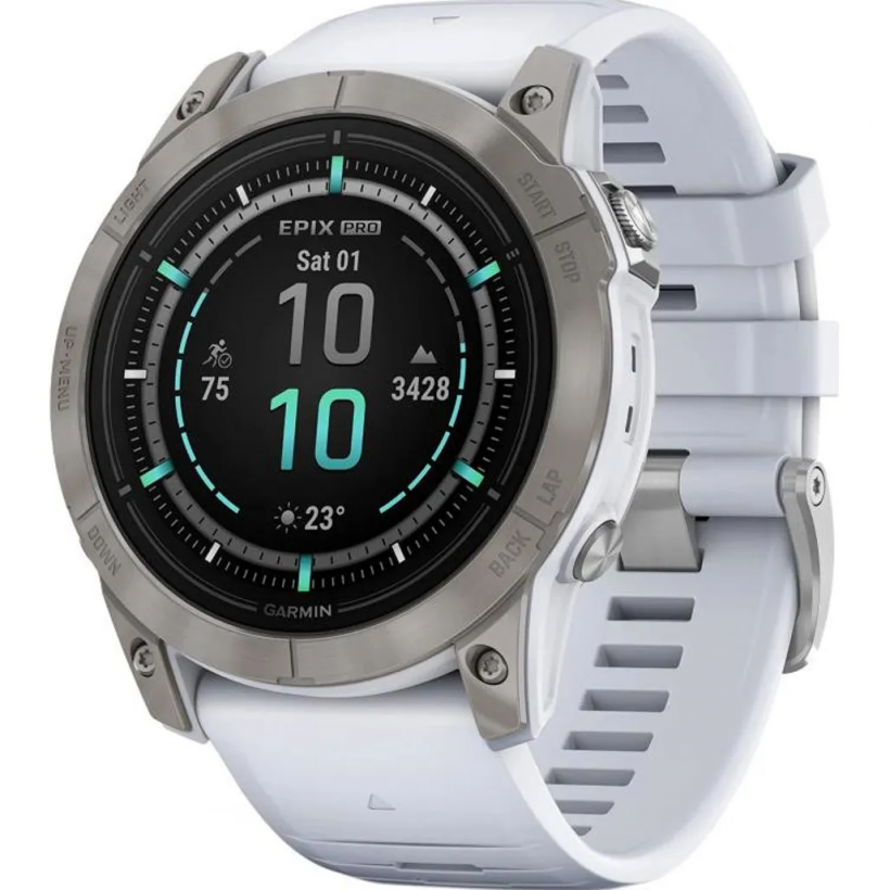 Смарт-часы Garmin Epix Pro Gen 2 Sapphire 51mm Titanium w. Whitestone Band (010-02804-10/11)  Фото №4