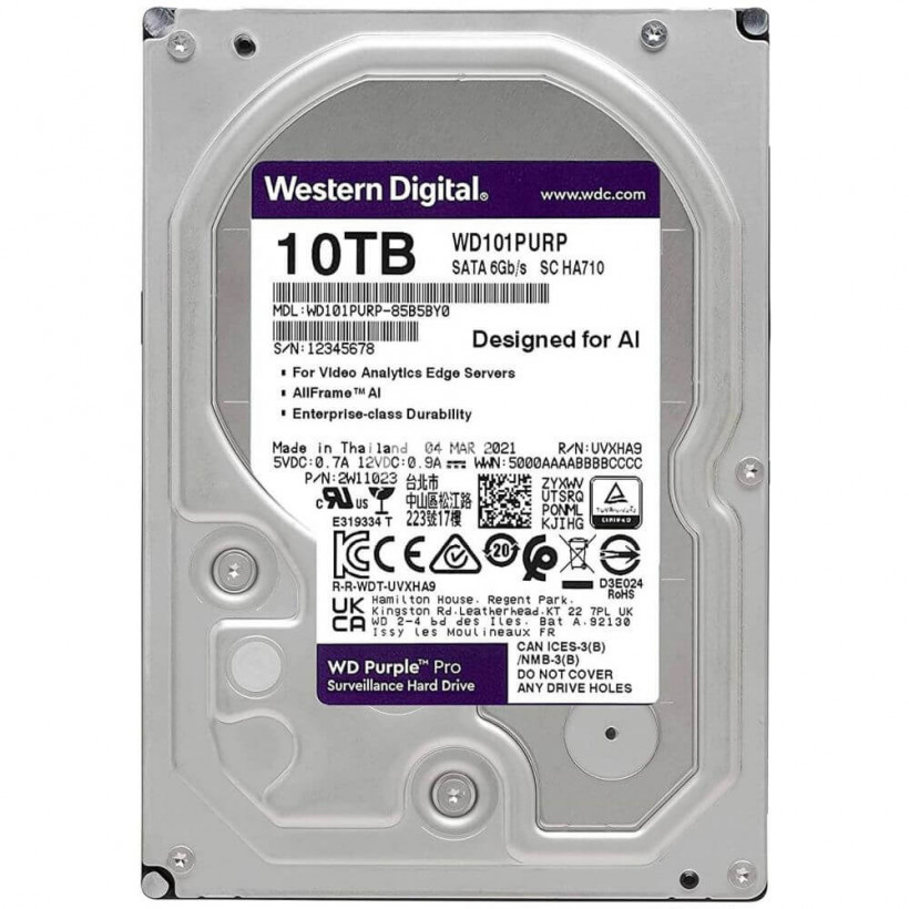 Жесткий диск WD Purple Pro 10 TB (WD101PURP)  Фото №2