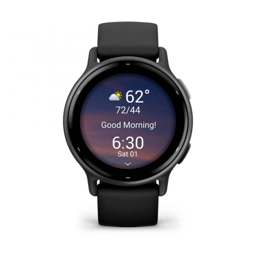 Смарт-годинник Garmin vivoactive 5 Slate Aluminum Bezel with Black Case and Silicone Band (010-02862-10)  Фото №2