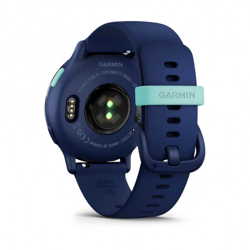 Смарт-часы Garmin vivoactive 5 Metallic Navy Aluminum Bezel with Navy Case and Silicone Band (010-02862-12)  Фото №6