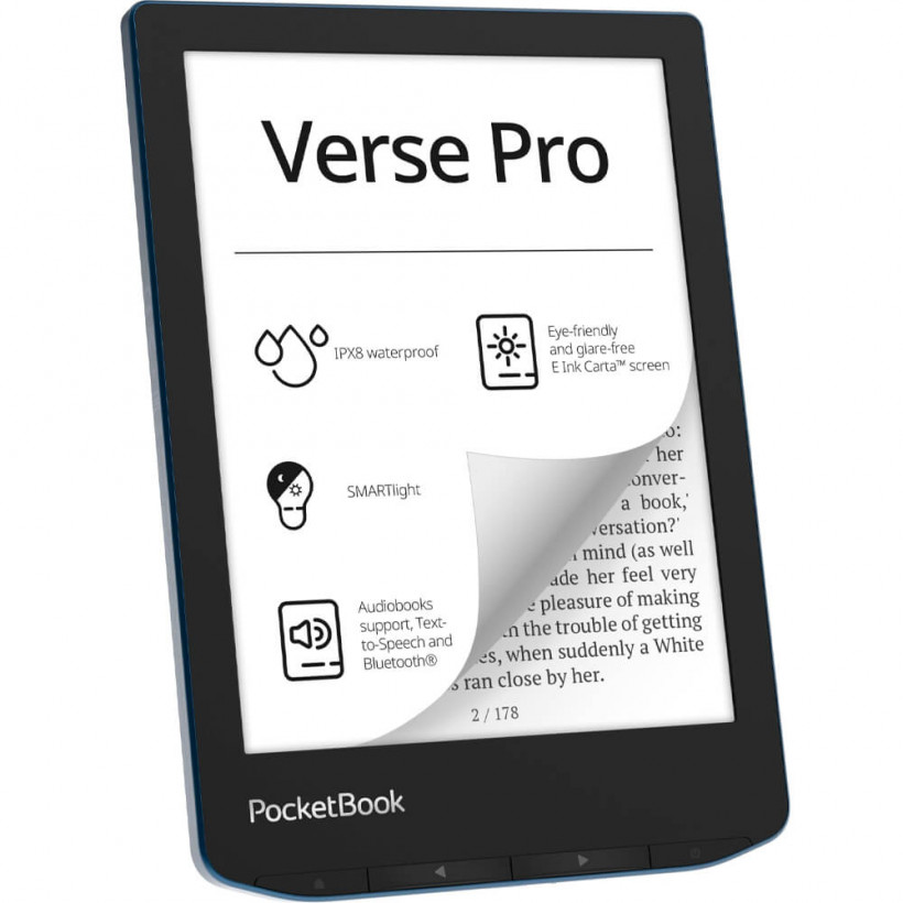 Электронная книга с подсветкой PocketBook 634 Verse Pro Azure (PB634-A-CIS)  Фото №1