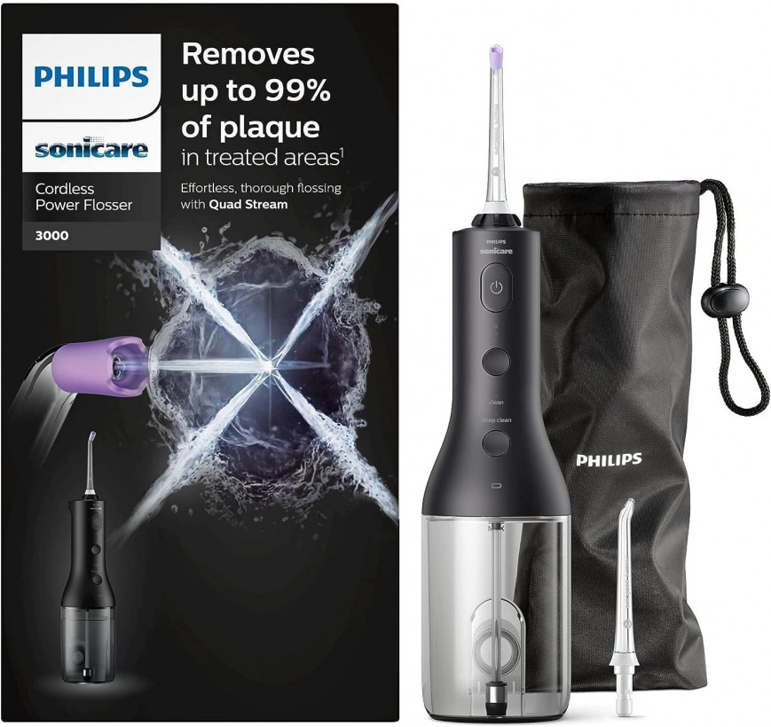 Іригатор Philips Sonicare Cordless Power Flosser 3000 Black HX3826/33  Фото №2