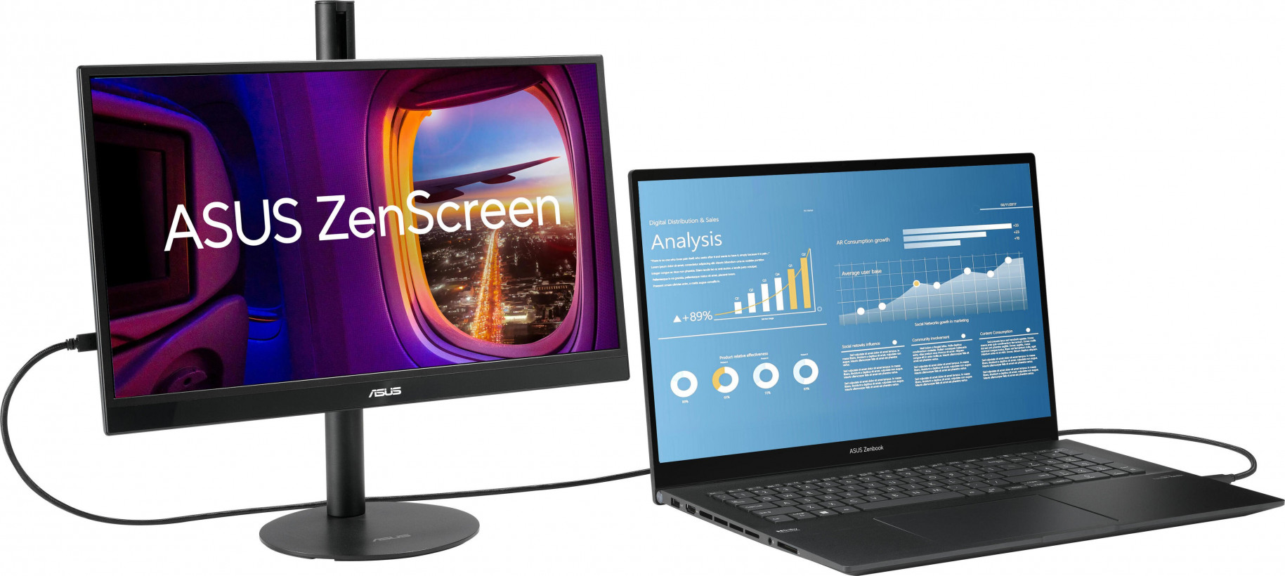 Портативний монітор ASUS ZenScreen MB17AHG (90LM08PG-B01170)  Фото №7