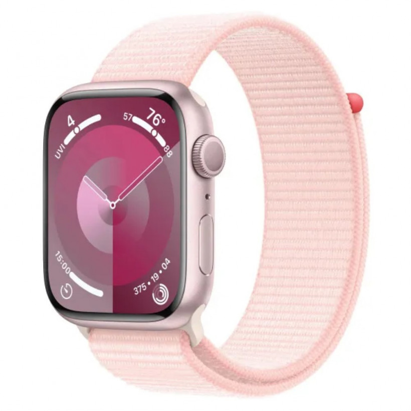 Смарт-часы Apple Watch Series 9 GPS + Cellular 41mm Pink Alu. Case w. Light Pink S. Loop (MRJ13)  Фото №0