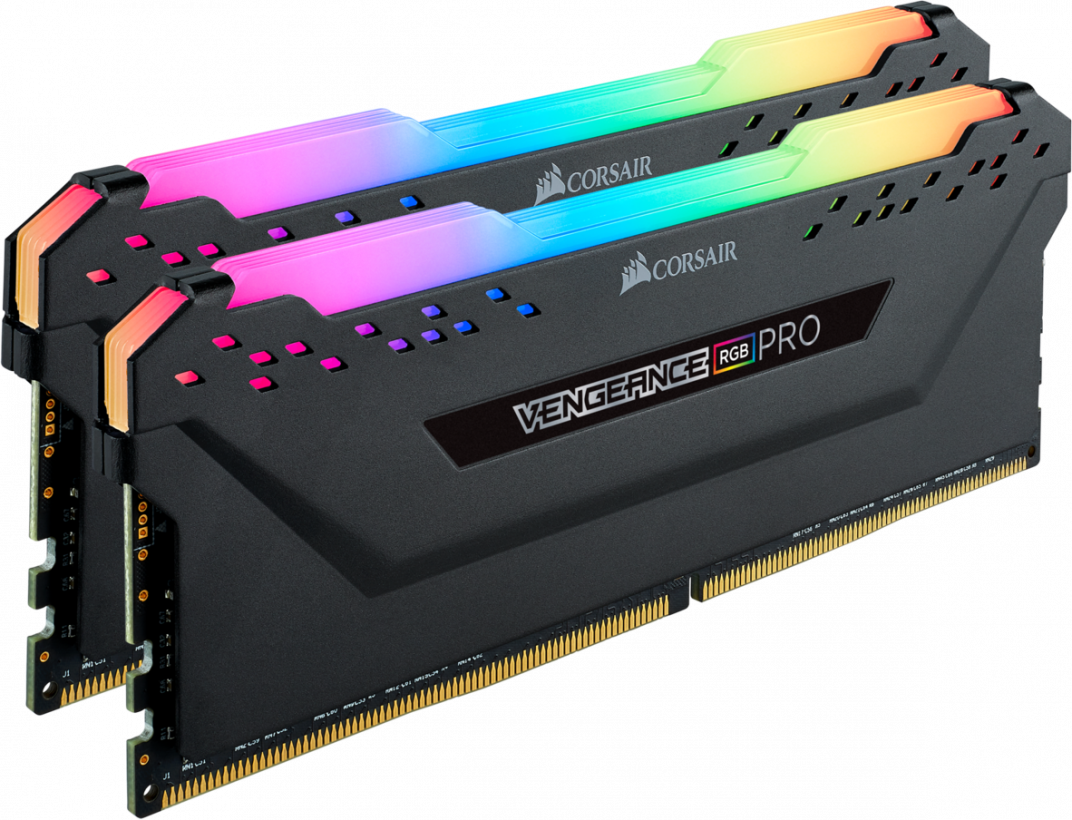 Память для настольных компьютеров Corsair 32GB (2x16GB) DDR4 3000MHz Vengeance RGB Pro Black (CMW32GX4M2C3000C15)  Фото №1