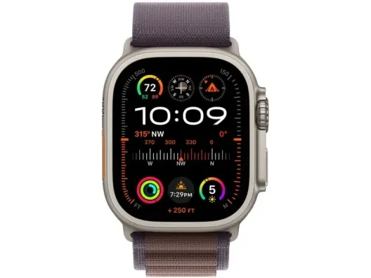 Смарт-годинник Apple Watch Ultra 2 GPS + Cellular 49mm Titanium Case with Indigo Alpine Loop - Small (MRER3)  Фото №3