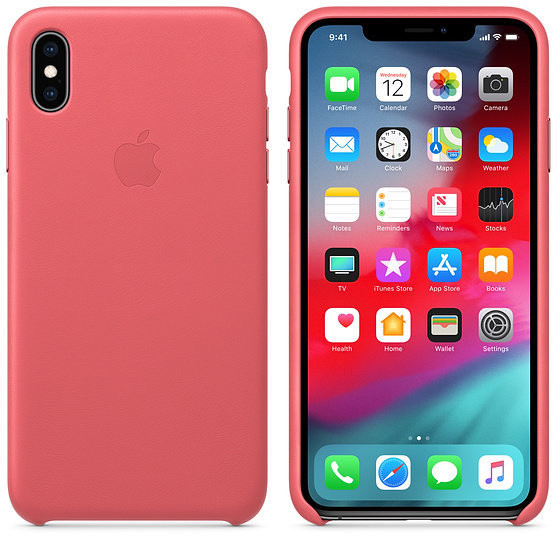 Чехол для смартфона Apple iPhone XS Max Leather Case - Peony Pink (MTEX2)  Фото №1