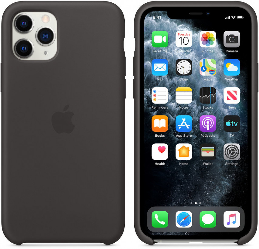 Чохол для смартфона Apple iPhone 11 Pro Silicone Case - Black (MWYN2)  Фото №0