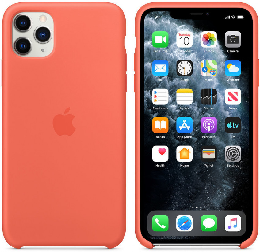 Чехол для смартфона Apple iPhone 11 Pro Max Silicone Case - Clementine/Orange (MX022)  Фото №1