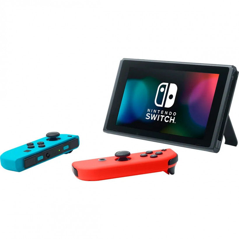 Портативная игровая приставка Nintendo Switch with Neon Blue и Neon Red Joy-Con (045496452629)  Фото №0