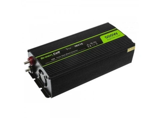 Перетворювач (інвертор) DC-AC Green Cell INV16 12V/230V 500/1000W  Фото №3