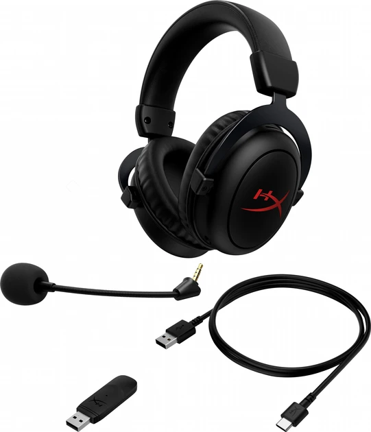 Навушники з мікрофоном HyperX Cloud II Core Wireless Black (6Y2G8AA)  Фото №4